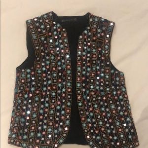 Zara mirrored vest